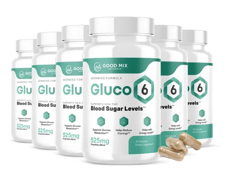 Gluco6 6 bottles — 180-day supply